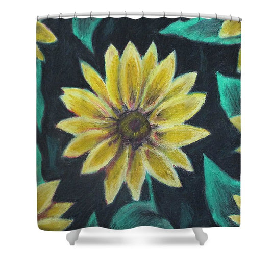 Sunflower Meeting - Shower Curtain