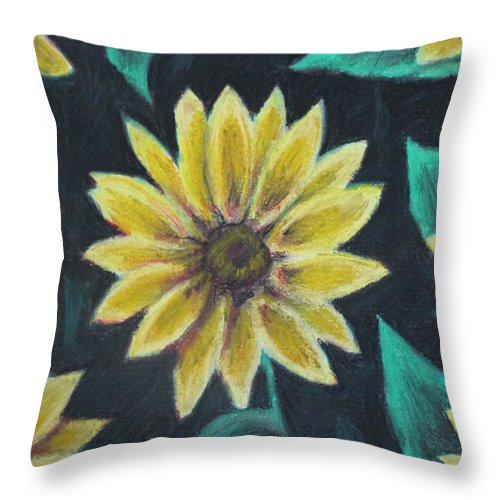 Sunflower Meeting - Throw Pillow