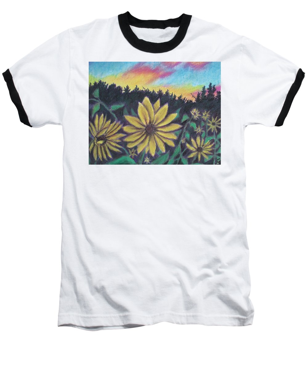 Sunflower Sunset - Baseball T-Shirt