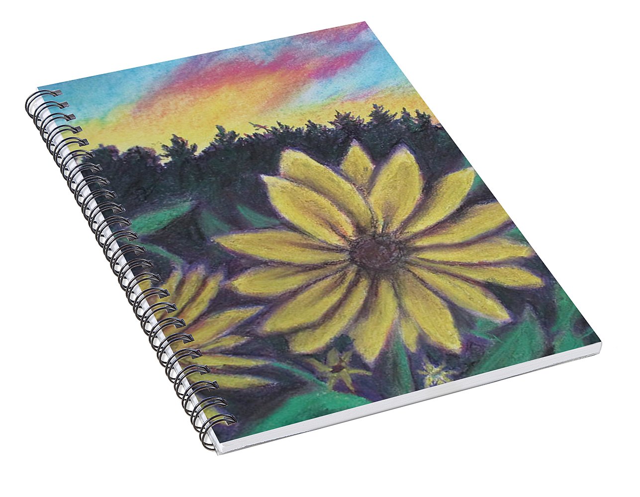 Sunflower Sunset - Spiral Notebook