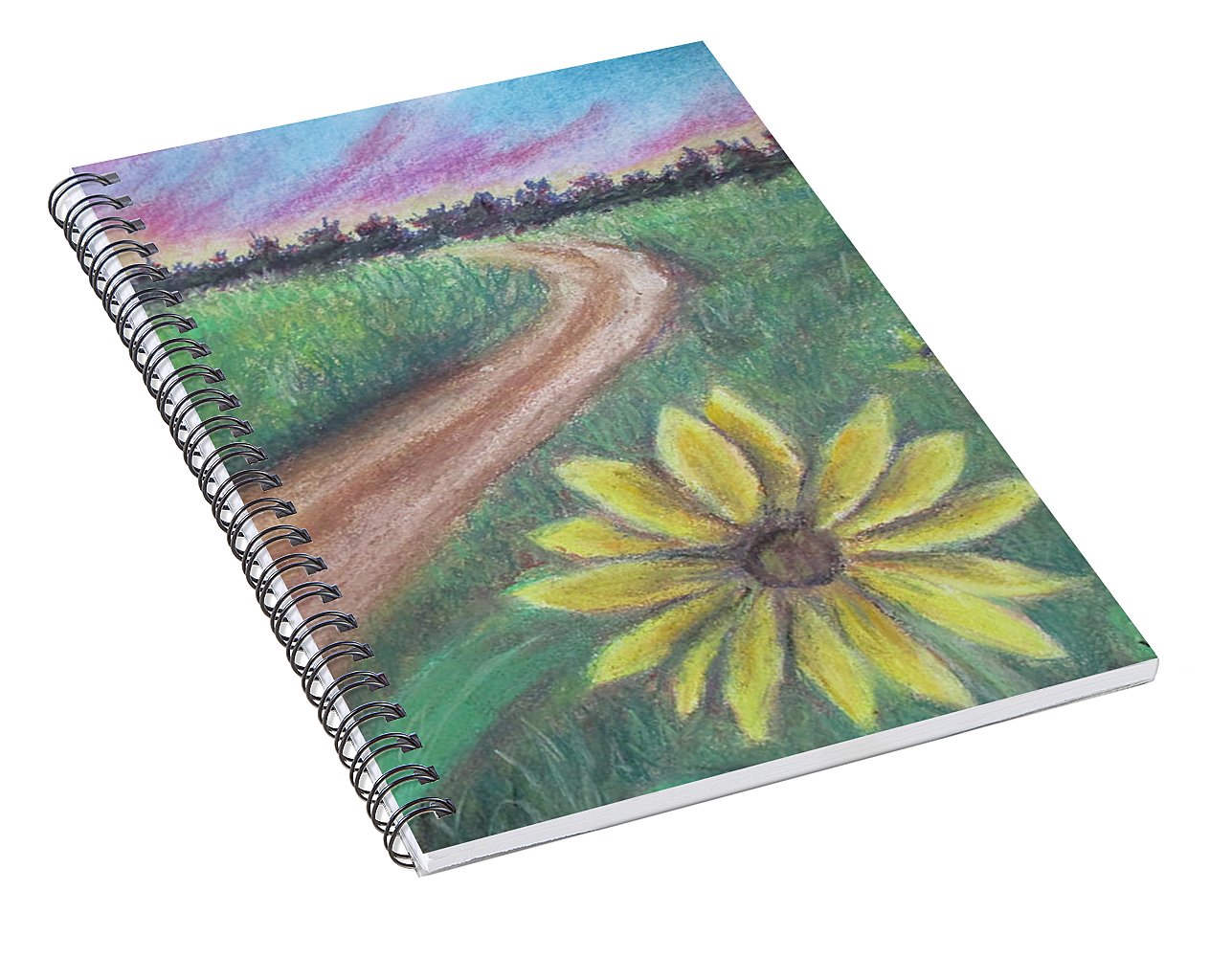 Sunflower Way - Spiral Notebook