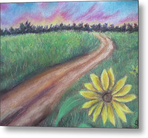 Sunflower Way - Metal Print