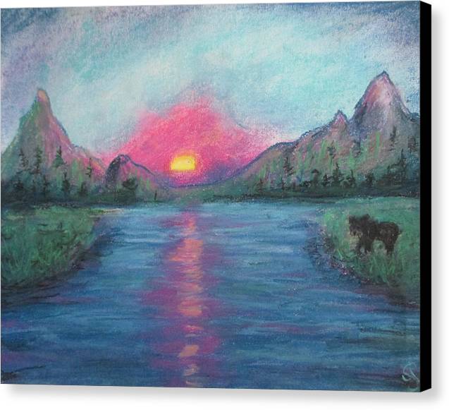 Poet and her Soul Speaking Paintings ~ prints, originals and more  Where the grass is greener View is cleaner Only because we earned it  Original Artwork and Poetry of Artist Jen Shearer  This is a original soft pastel painting printed on product.