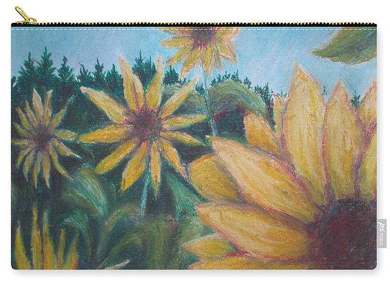 Poet and her Soul Speaking Paintings ~ prints, originals and more  Sunflowers dancing In the light prancing Swaying to reach the view A sunny day for flowers too  Original Artwork and Poetry of Artist Jen Shearer  This is a original painting printed on product.