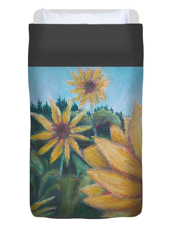 Poet and her Soul Speaking Paintings ~ prints, originals and more  Sunflowers dancing In the light prancing Swaying to reach the view A sunny day for flowers too  Original Artwork and Poetry of Artist Jen Shearer  This is a original painting printed on product.