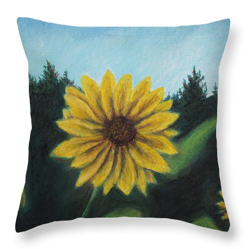 Sunny Sun Sun Flower - Throw Pillow