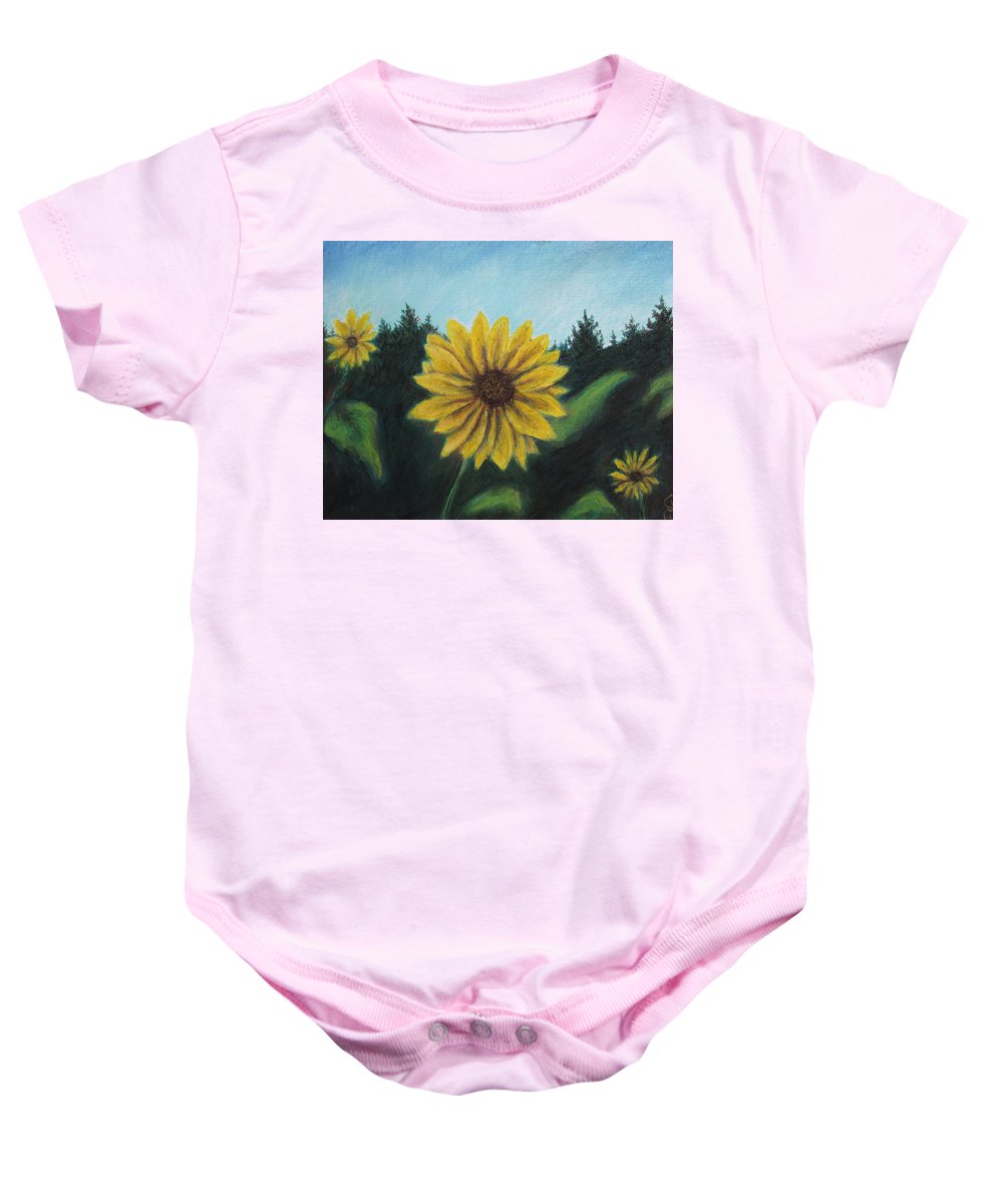 Sunny Sun Sun Flower - Baby Onesie