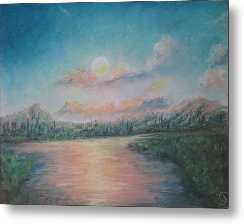 Sunset Dream Streams - Metal Print