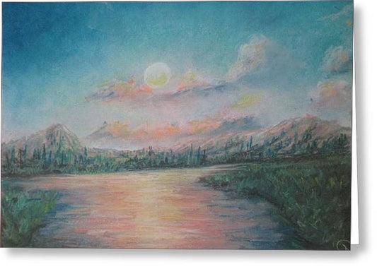 Sunset Dream Streams - Greeting Card