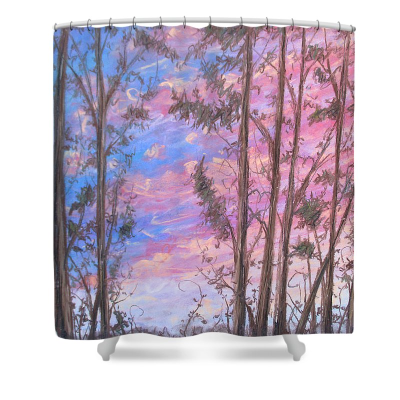 Sunset Woodlet - Shower Curtain