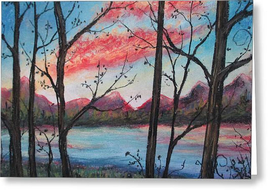 Sunsetting Sun - Greeting Card