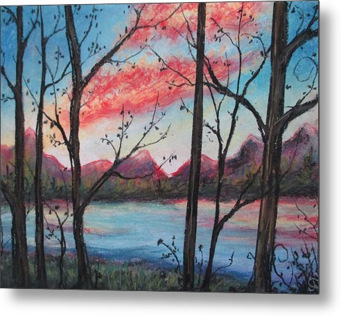 Sunsetting Sun - Metal Print