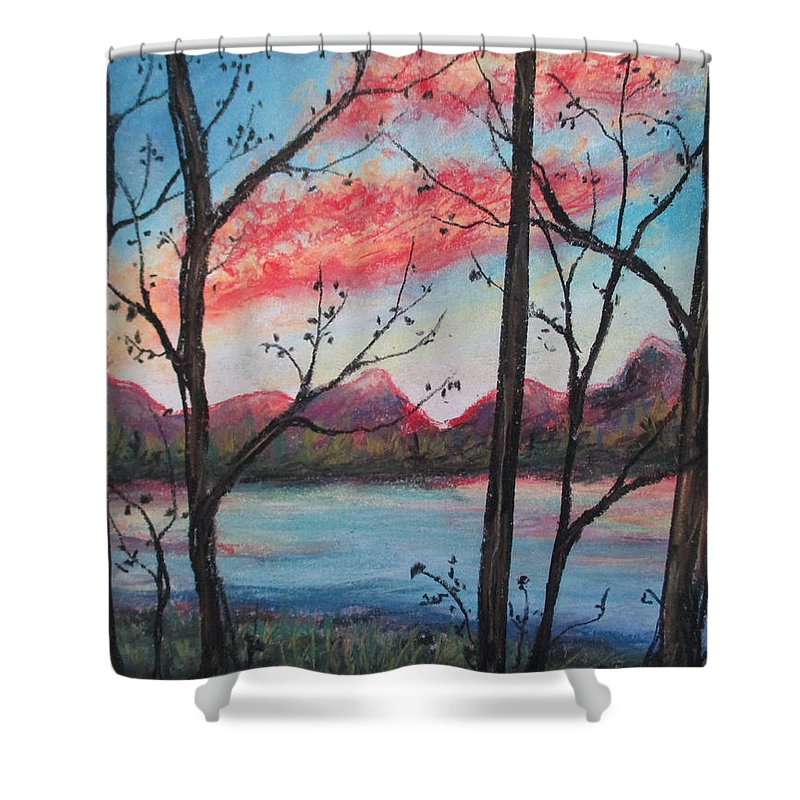 Sunsetting Sun - Shower Curtain