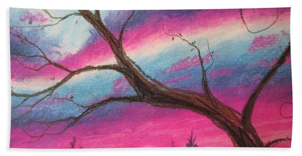 Sunsetting Tree - Bath Towel