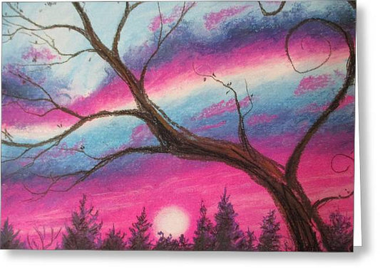 Sunsetting Tree - Greeting Card