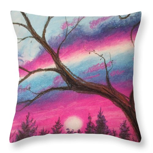 Sunsetting Tree - Throw Pillow