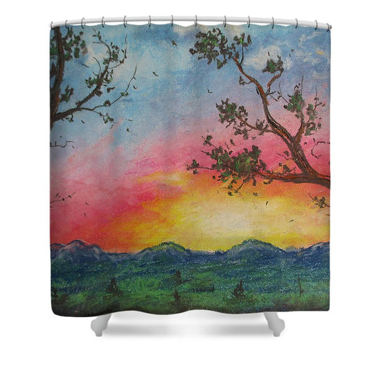 Time Shades - Shower Curtain