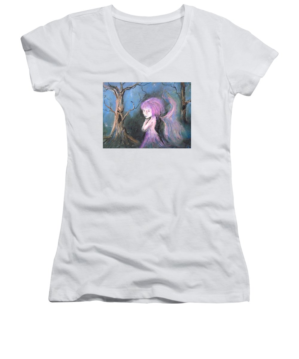 Tree Blue's in Fairy Hues  - Women's V-Neck