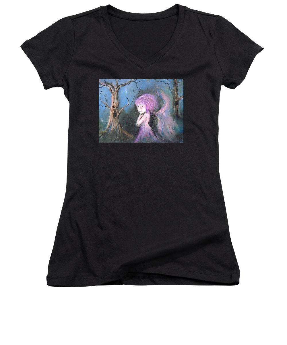 Tree Blue's in Fairy Hues  - Women's V-Neck