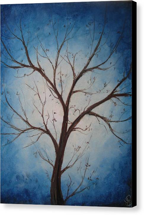 True Tree Blue - Canvas Print