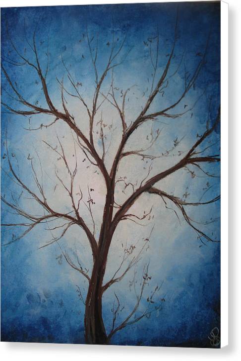 True Tree Blue - Canvas Print