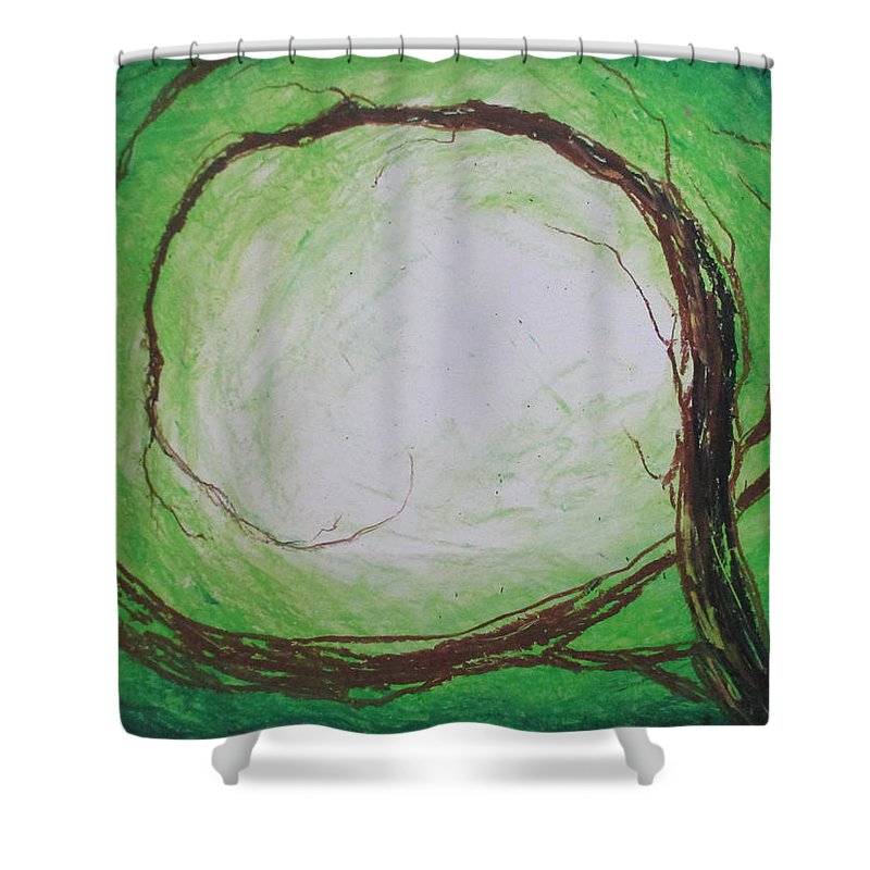 Twisting Lime - Shower Curtain