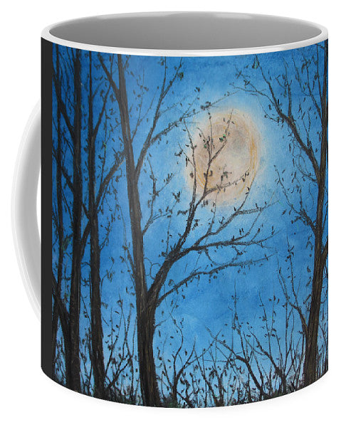 Poet and her Soul Speaking Paintings ~ prints, originals and more  Shady moon in the dark Lighting up the woodland park Playing in the light Lighting up the night The dark moon with it's night light  Artwork and Poetry of Artist Jen Shearer   This is a original soft pastel painting printed on merchandise.
