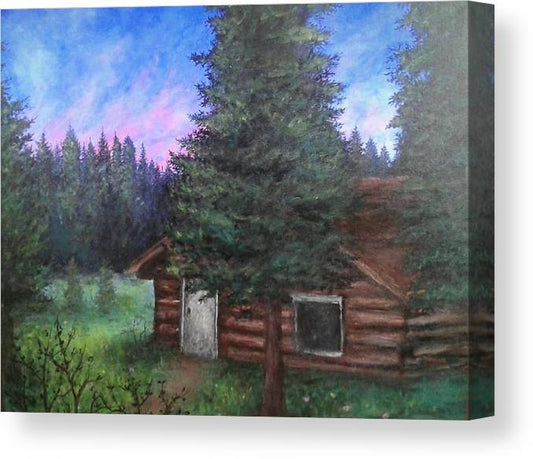 Wooded Cabin - Canvas Print