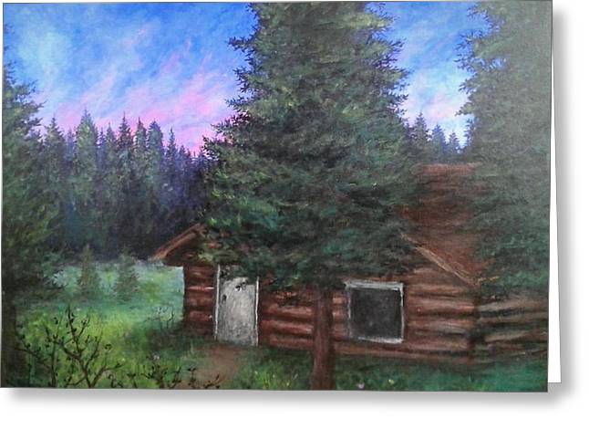 Wooded Cabin - Greeting Card