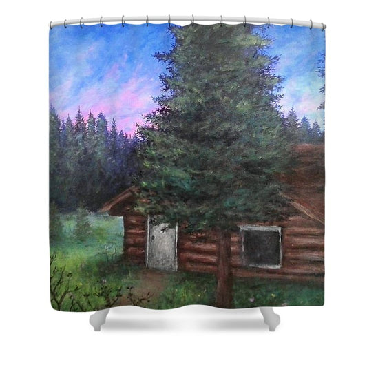 Wooded Cabin - Shower Curtain