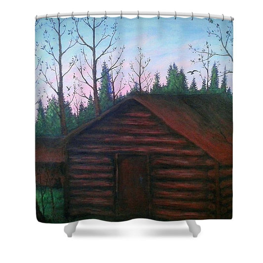 Wooden Cabin - Shower Curtain