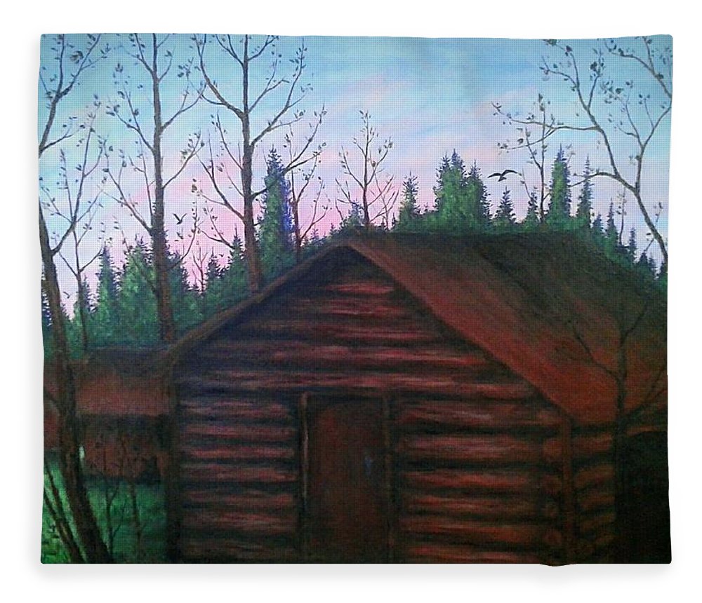 Wooden Cabin - Blanket