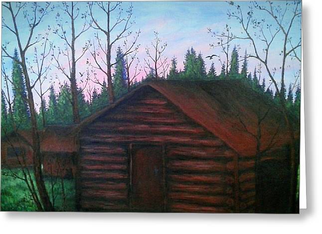 Wooden Cabin - Greeting Card